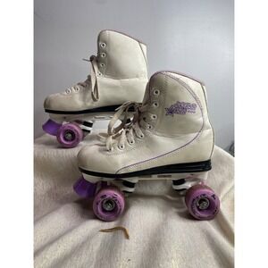 Roller Star 600 Girls Quad Roller Skates White Purple Size 6
